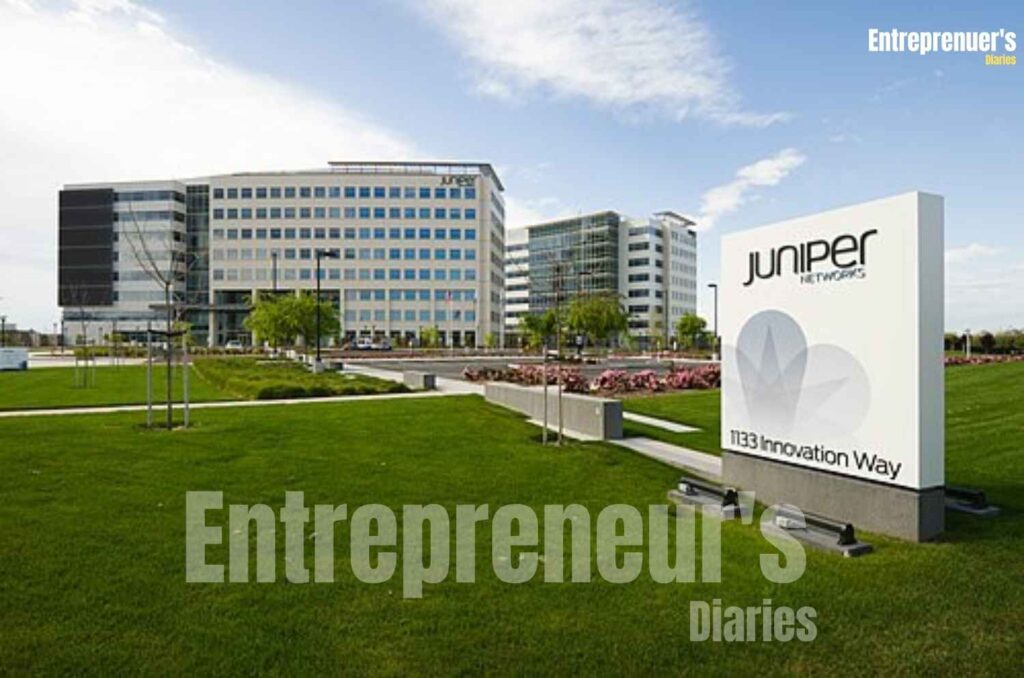Juniper Networks headquarters building — key competitor to Cisco in AI data center networking