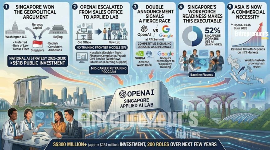 OpenAI Singapore Applied AI Lab launch at ATxSummit 2026 marking the first non-US applied AI lab in Singapore