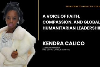 Kendra Calico, American Minister and humanitarian leader featured in Entrepreneurs Diaries' 50 Leaders to Look Out for 2026.
