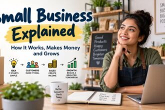Small business owner working on business growth, customers, sales and financial planning.
