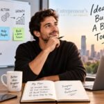 Entrepreneur developing a business idea and planning how to turn it into a growing company.