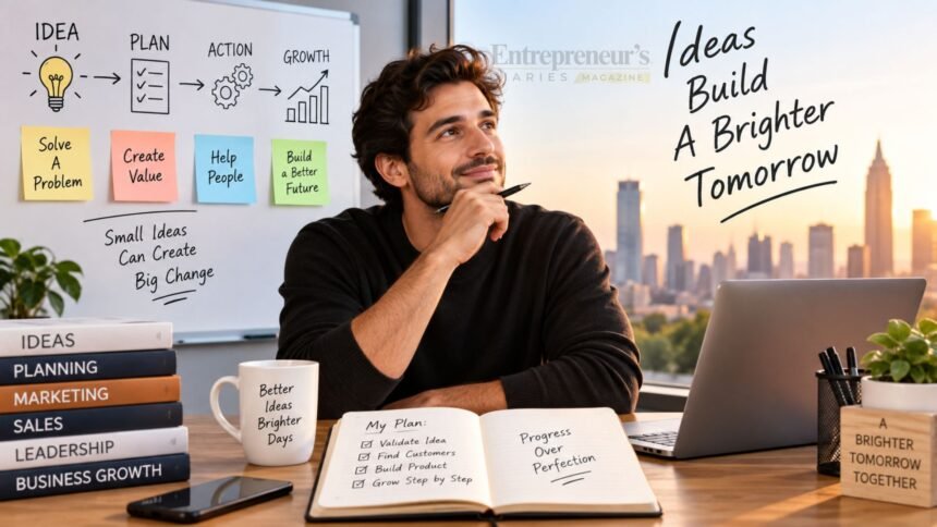 Entrepreneur developing a business idea and planning how to turn it into a growing company.