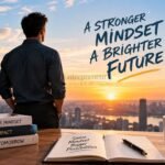 Entrepreneur reflecting on business strategy and developing a positive leadership mindset for growth.